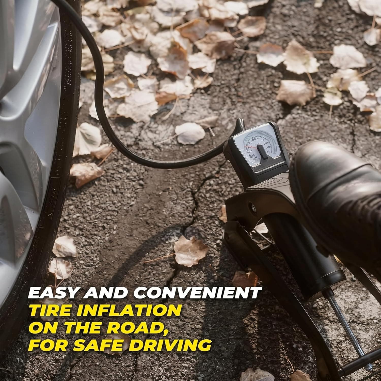 تلمبه باد پایی MICHELIN با نشانگر فشار مدل MC12204 تلمبه باد پایی MICHELIN با نشانگر فشار مدل MC12204