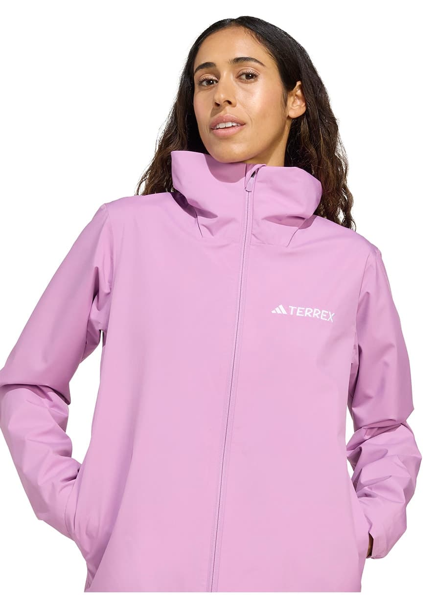 کاپشن زنانه adidas مناسب فضای باز Multi Essentials 2L Rain بنفش مدل JY0481 کاپشن زنانه adidas مناسب فضای باز Multi Essentials 2L Rain بنفش مدل JY0481