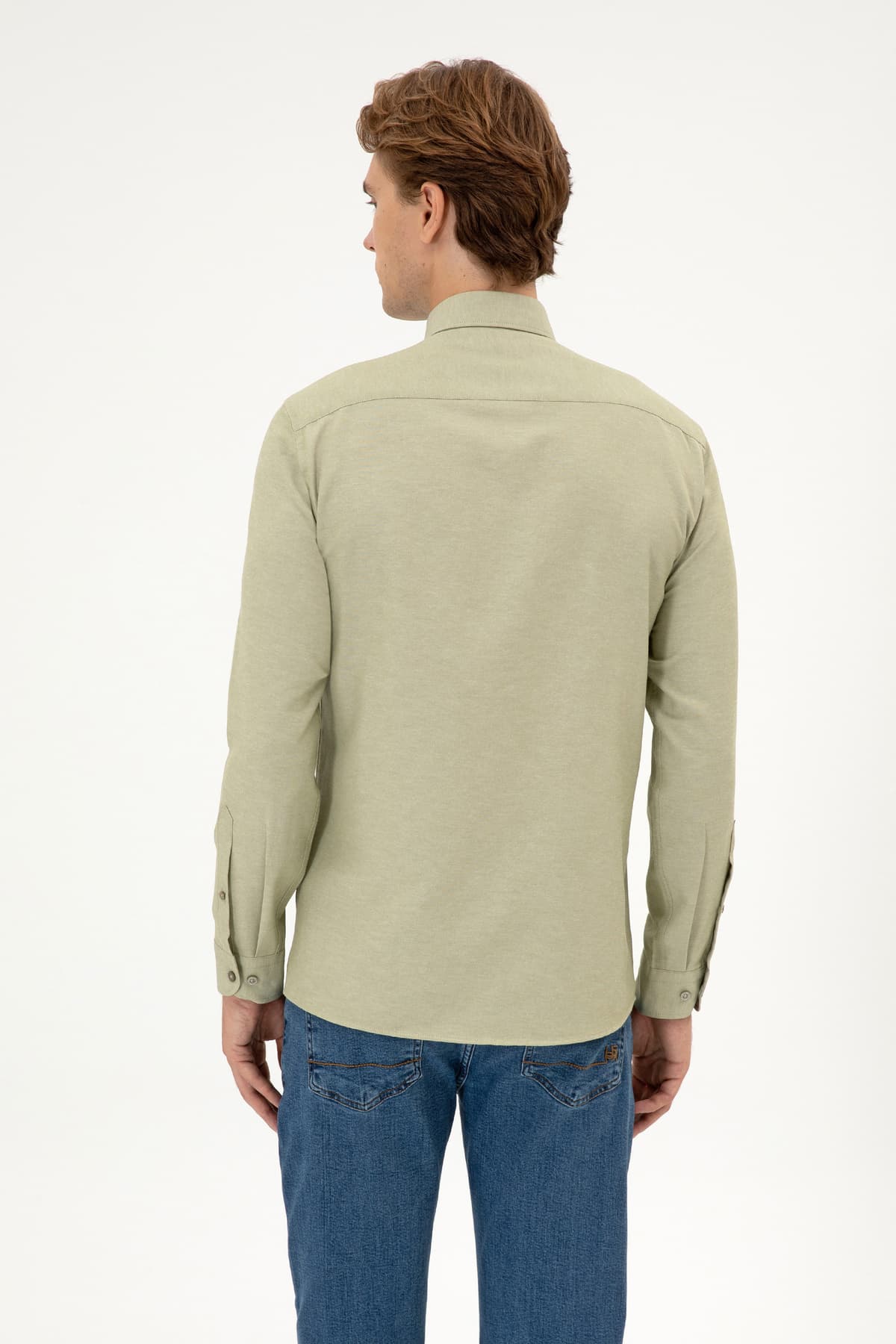 پیراهن مردانه U.S. Polo Assn. آستین بلند خاکی روشن بیسیک مدل 50316723-VR183 پیراهن مردانه U.S. Polo Assn. آستین بلند خاکی روشن بیسیک مدل 50316723-VR183