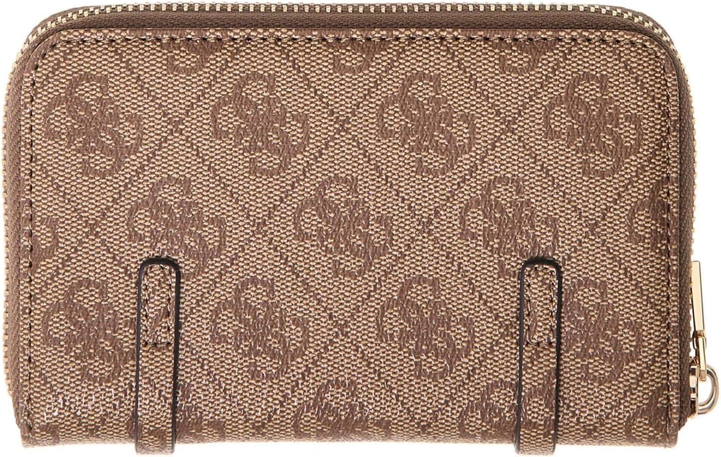 کیف دستی زنانه GUESS با طرح لوگو و زیپ دور رنگ لاته مدل LEONA LOGO SLG MED ZIP AROUND کیف دستی زنانه GUESS با طرح لوگو و زیپ دور رنگ لاته مدل LEONA LOGO SLG MED ZIP AROUND
