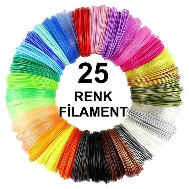 فیلامنت PLA برای قلم سه بعدی Genel Markalar 25 رنگ 50 متری (25 x 2 متر) فیلامنت PLA برای قلم سه بعدی Genel Markalar 25 رنگ 50 متری (25 x 2 متر)