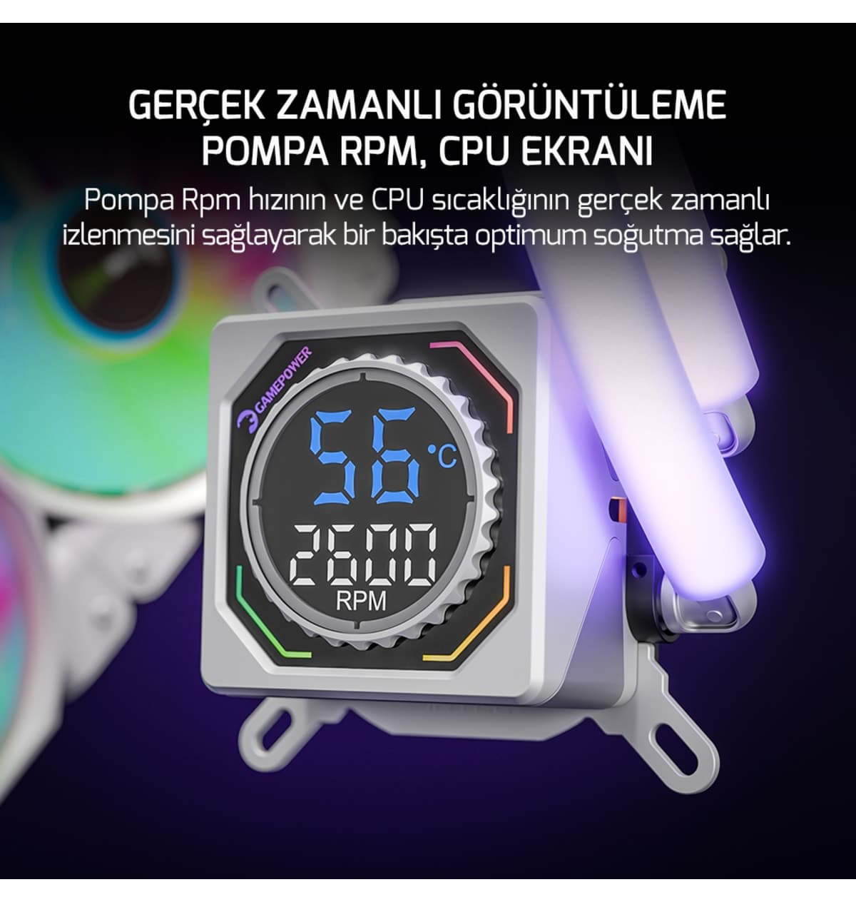 خنککننده مایع CPU Gamepower سفید ARGB لوله RGB 240mm مدل Skadi Square 240 خنککننده مایع CPU Gamepower سفید ARGB لوله RGB 240mm مدل Skadi Square 240