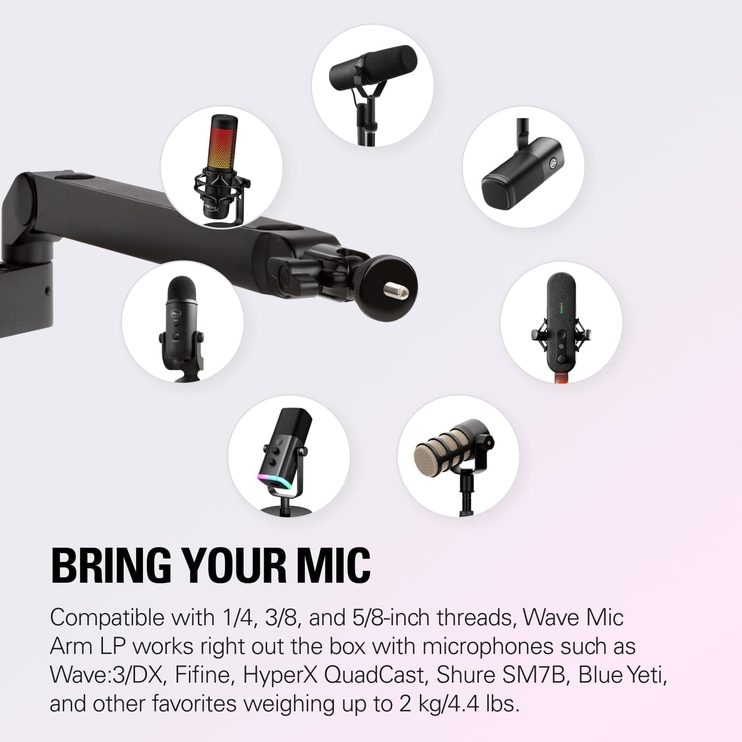بازوی میکروفون Elgato مدل Wave Mic Arm LP با کانال مدیریت کابل و گیره رومیزی بازوی میکروفون Elgato مدل Wave Mic Arm LP با کانال مدیریت کابل و گیره رومیزی