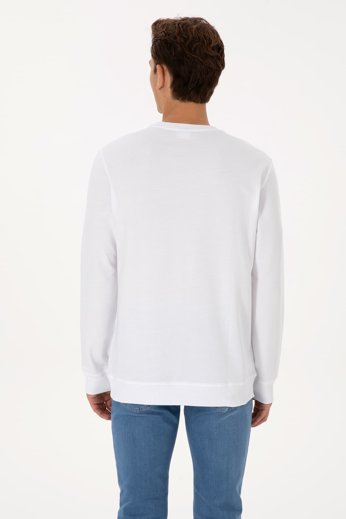 سوئیشرت مردانه U.S. Polo Assn. فیت معمولی یقه گرد سفید مدل 50307793-VR013 سوئیشرت مردانه U.S. Polo Assn. فیت معمولی یقه گرد سفید مدل 50307793-VR013