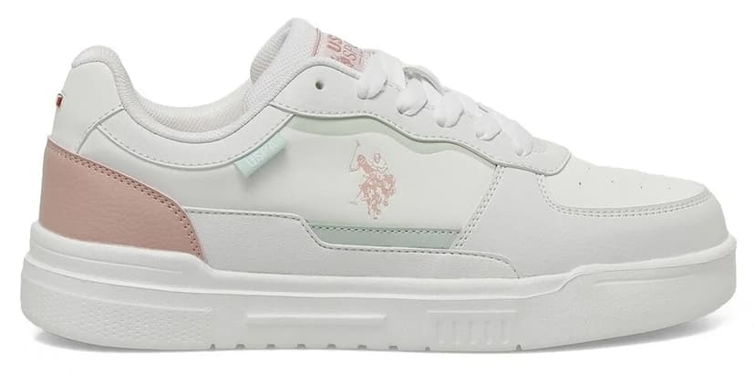 کفش اسنیکر زنانه U.S. Polo Assn. سفید مدل HOOD 6FX کفش اسنیکر زنانه U.S. Polo Assn. سفید مدل HOOD 6FX