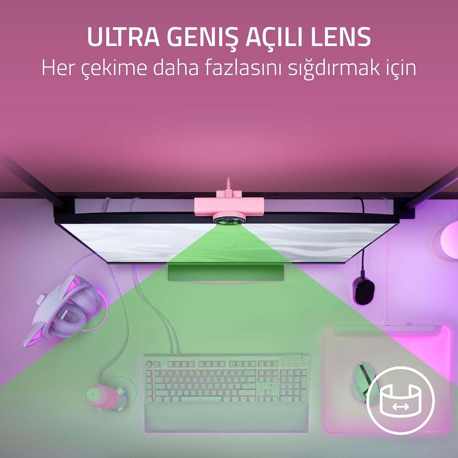 وبکم Razer مدل Kiyo V2 4K با فوکوس خودکار هوشمند رنگ کوارتز وبکم Razer مدل Kiyo V2 4K با فوکوس خودکار هوشمند رنگ کوارتز