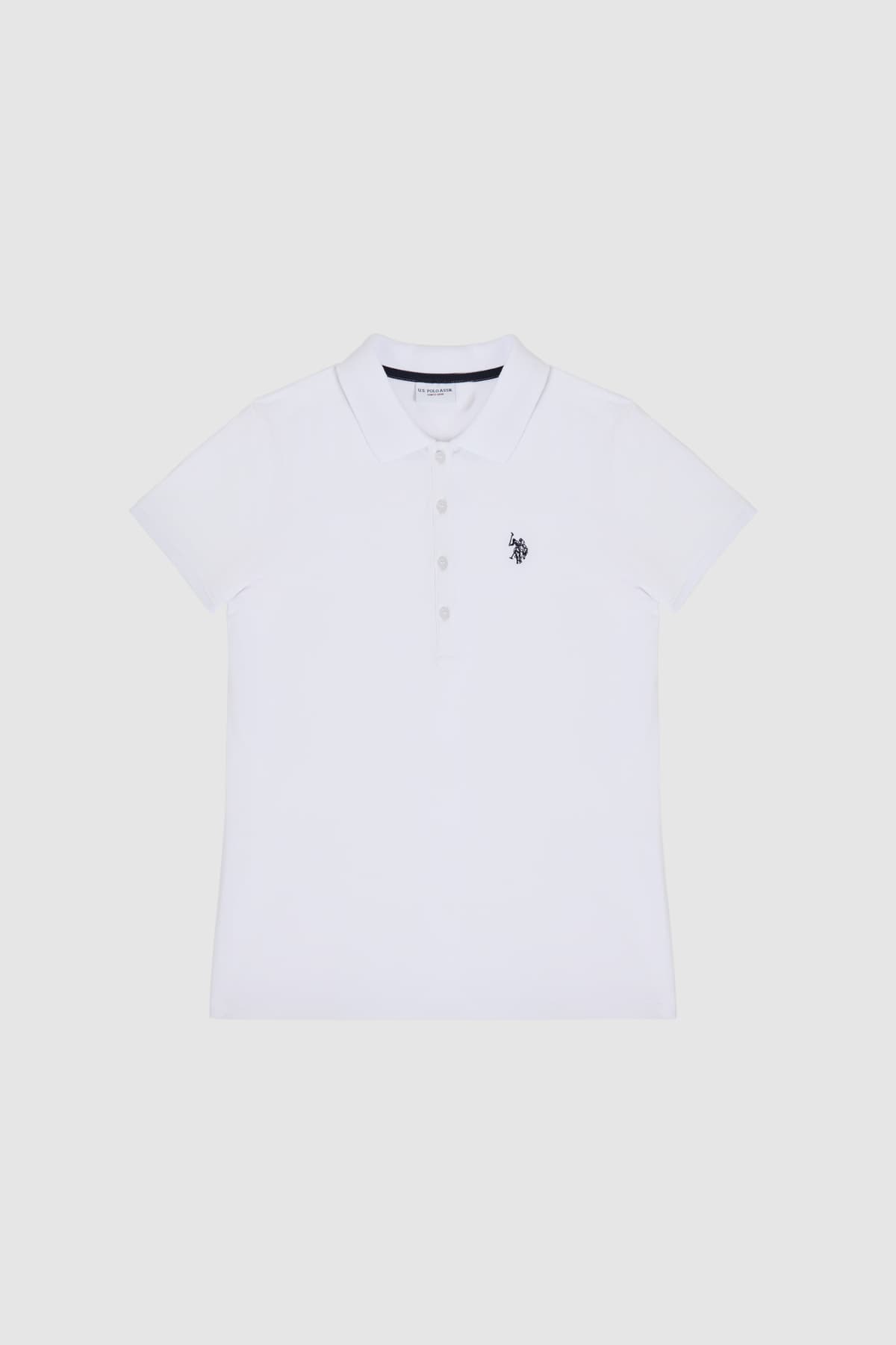 تیشرت زنانه یقه پولو U.S. Polo Assn. سفید ساده مدل 50321818-VR013 تیشرت زنانه یقه پولو U.S. Polo Assn. سفید ساده مدل 50321818-VR013