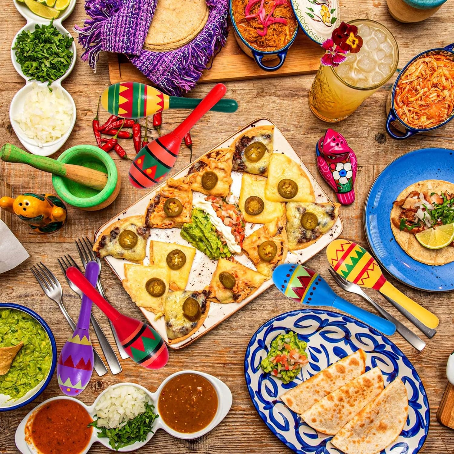 ماراکاس مینی ۱۲ عددی Civaner برای تزیین جشن مکزیکی و یادبود Cinco De Mayo ماراکاس مینی ۱۲ عددی Civaner برای تزیین جشن مکزیکی و یادبود Cinco De Mayo