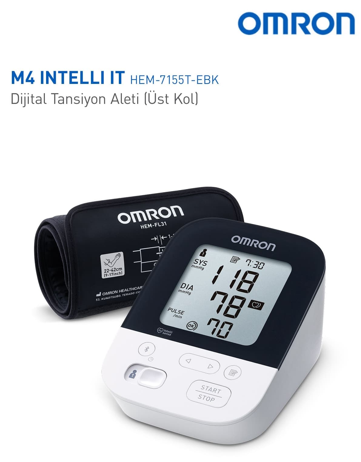 دستگاه فشارسنج بازویی Omron بلوتوث کاف هوشمند دو کاربره مدل M4 Intelli IT دستگاه فشارسنج بازویی Omron بلوتوث کاف هوشمند دو کاربره مدل M4 Intelli IT