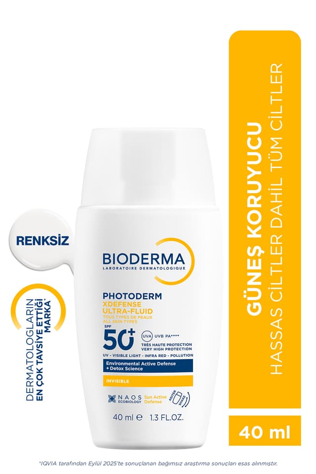 کرم ضدآفتاب سیال بیرنگ برای پوست حساس و انواع پوست Bioderma Photoderm XDefense با محافظت بالا SPF50+ 40 ML کرم ضدآفتاب سیال بیرنگ برای پوست حساس و انواع پوست Bioderma Photoderm XDefense با محافظت بالا SPF50+ 40 ML