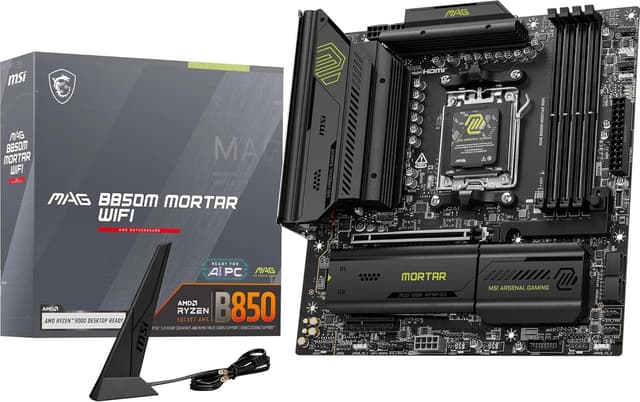 مادربرد گیمینگ MSI مدل MAG B850M MORTAR WIFI AM5 DDR5 mATX مادربرد گیمینگ MSI مدل MAG B850M MORTAR WIFI AM5 DDR5 mATX