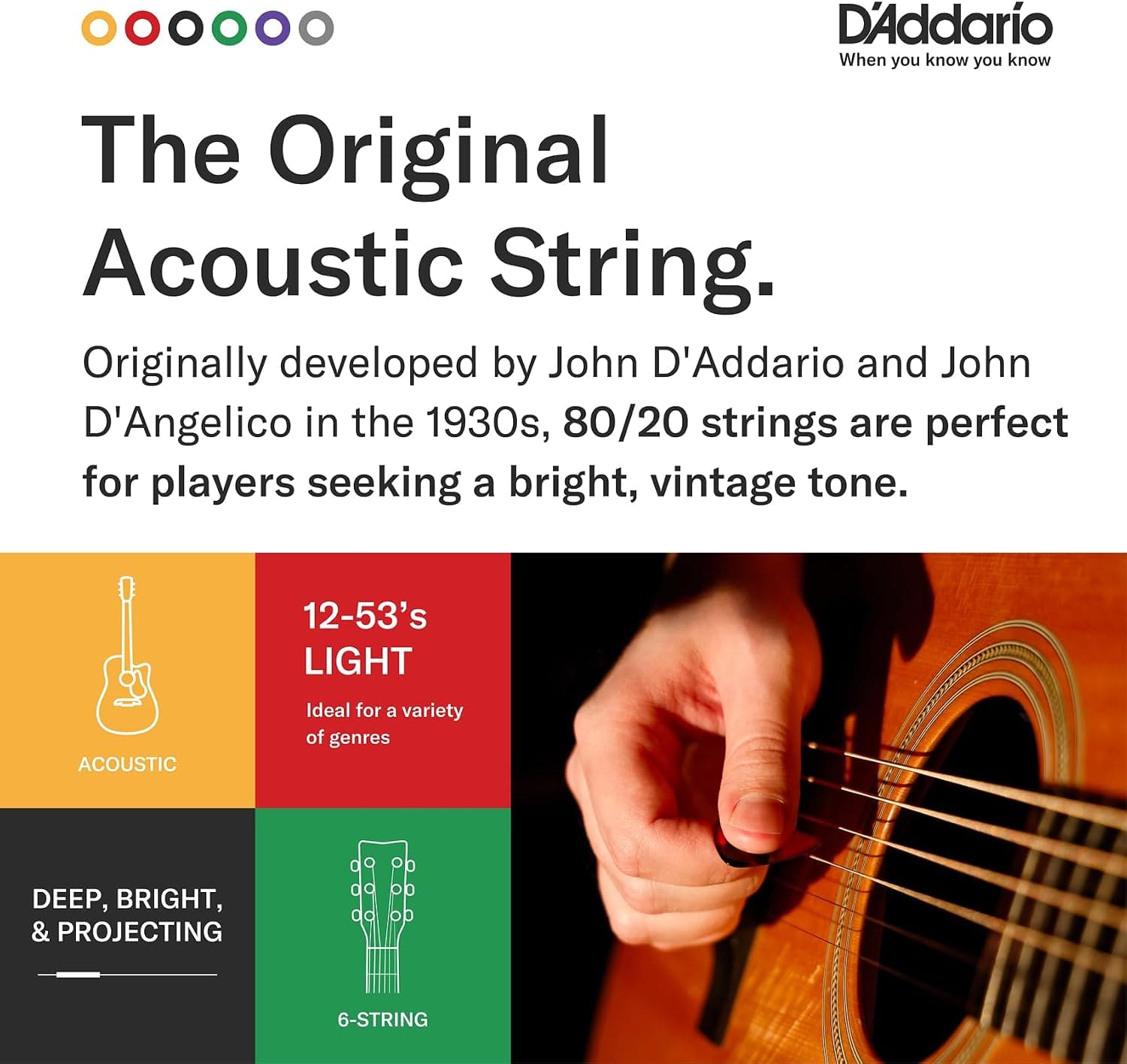 سیم گیتار آکوستیک D'Addario برنز 80/20 گیج سبک مدل EJ11 سیم گیتار آکوستیک D'Addario برنز 80/20 گیج سبک مدل EJ11