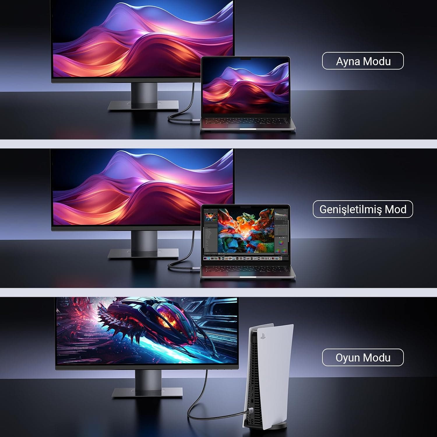 کابل HDMI 2.1 UGREEN با پشتیبانی از 8K 60Hz، 4K 240Hz، eARC، HDR 10+ و VRR، 2M کابل HDMI 2.1 UGREEN با پشتیبانی از 8K 60Hz، 4K 240Hz، eARC، HDR 10+ و VRR، 2M