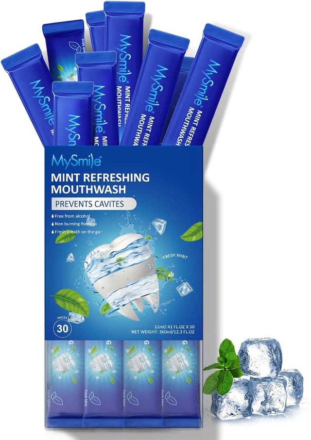 دهانشویه بزرگسالان MySmile بدون الکل، نعناع تازه، 30 بار مصرف دهانشویه بزرگسالان MySmile بدون الکل، نعناع تازه، 30 بار مصرف