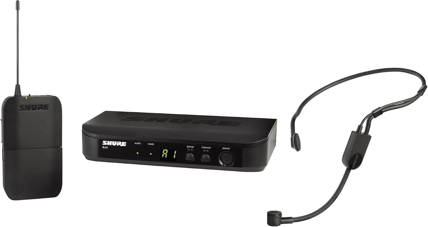 سیستم میکروفون هدست بیسیم Shure کاردیوئید مدل BLX14/PGA31 مشکی سیستم میکروفون هدست بیسیم Shure کاردیوئید مدل BLX14/PGA31 مشکی