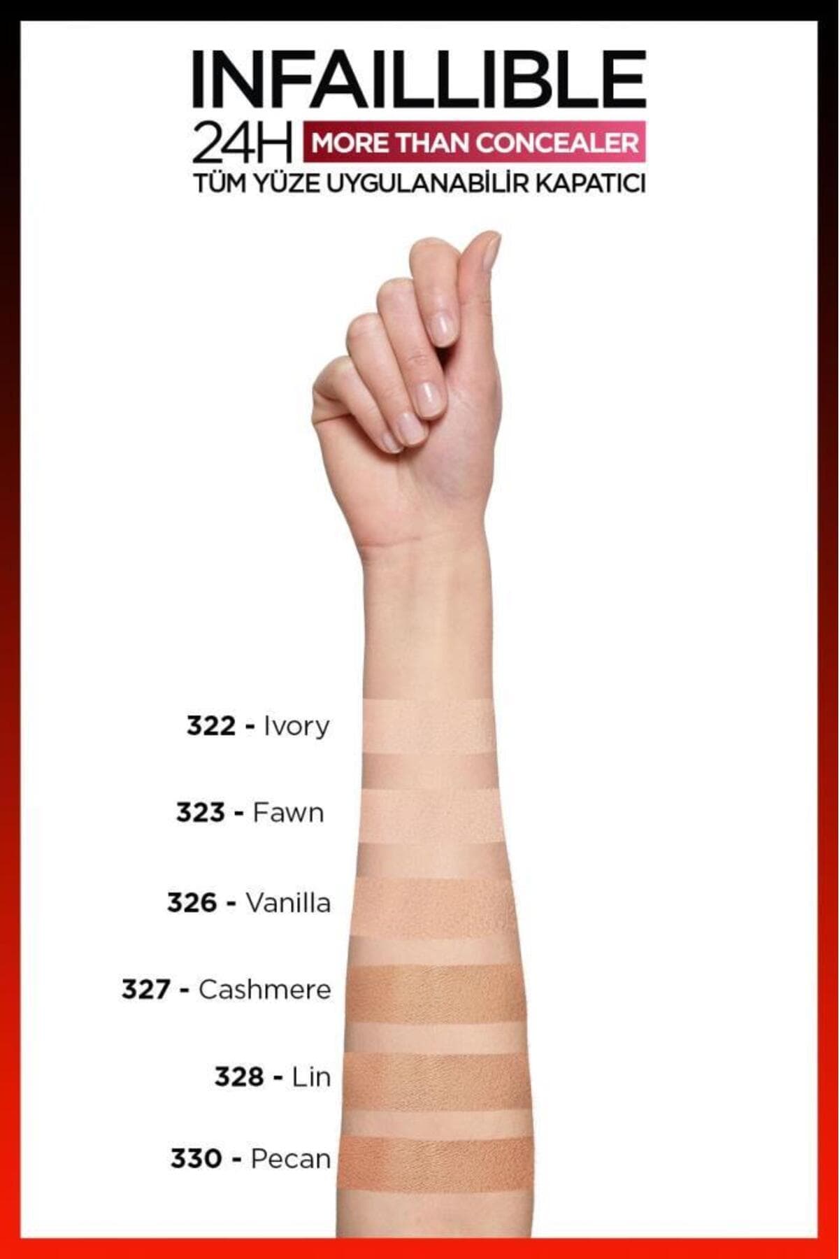 کانسیلر L'Oreal Paris Infaillible 24H قابل استفاده برای تمام صورت مدل 326 Vanilla کانسیلر L'Oreal Paris Infaillible 24H قابل استفاده برای تمام صورت مدل 326 Vanilla