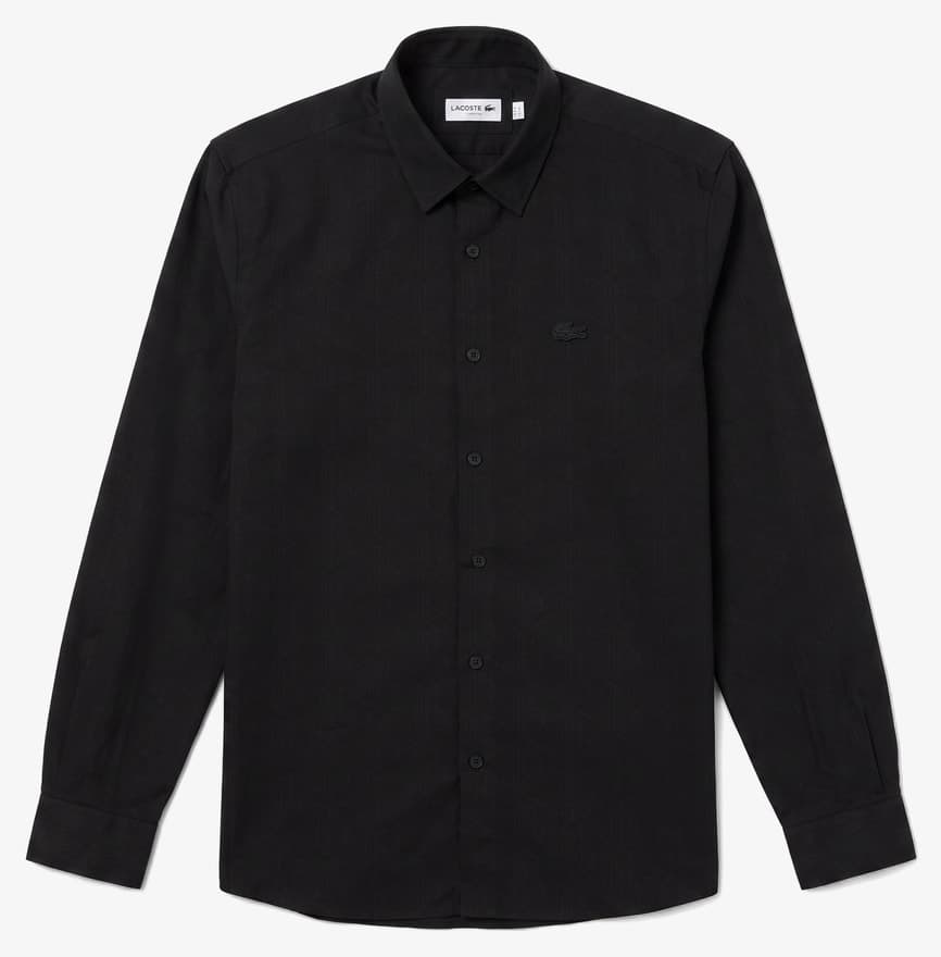 پیراهن مردانه Lacoste فیت اسلیم یقه دکمهدار مشکی پیراهن مردانه Lacoste فیت اسلیم یقه دکمهدار مشکی