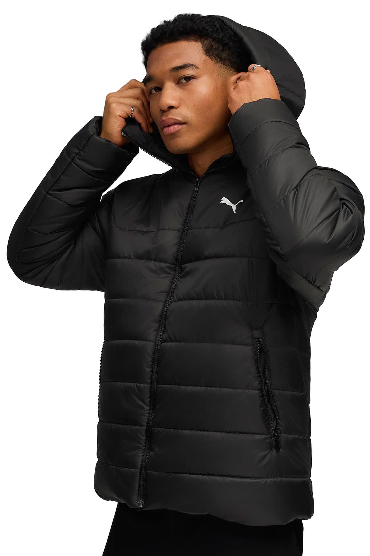 کاپشن مردانه Puma کلاهدار پرشده مشکی زیپدار ESS کاپشن مردانه Puma کلاهدار پرشده مشکی زیپدار ESS