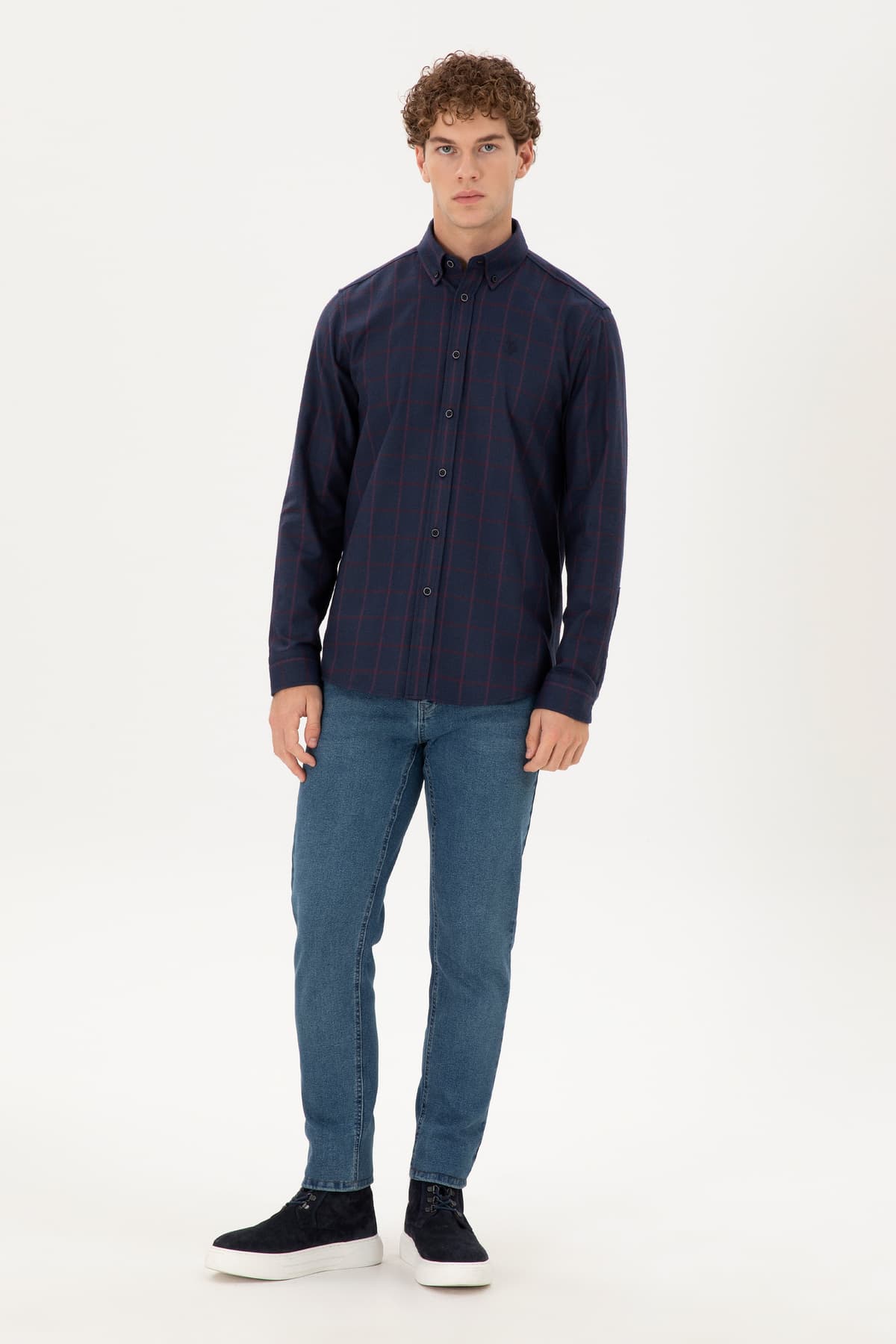 پیراهن مردانه U.S. Polo Assn. سرمهای آستین بلند مدل 50296597-VR033 پیراهن مردانه U.S. Polo Assn. سرمهای آستین بلند مدل 50296597-VR033