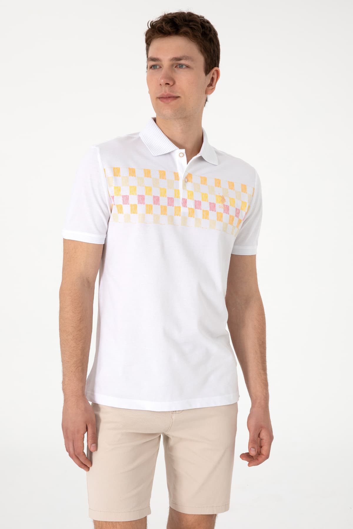 تیشرت مردانه U.S. Polo Assn. فیت معمولی یقه پولو نارنجی مدل 50300386-VR202 تیشرت مردانه U.S. Polo Assn. فیت معمولی یقه پولو نارنجی مدل 50300386-VR202