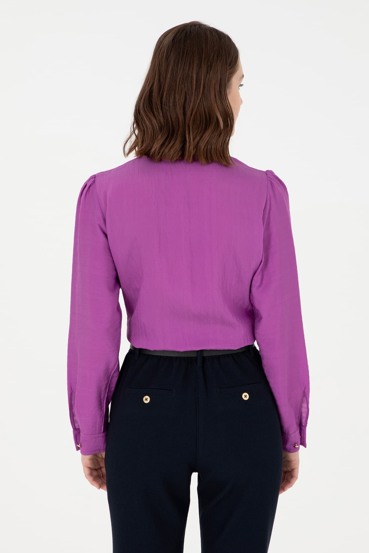 پیراهن زنانه U.S. Polo Assn. آستین بلند بنفش مدل 50292395-VR037 پیراهن زنانه U.S. Polo Assn. آستین بلند بنفش مدل 50292395-VR037