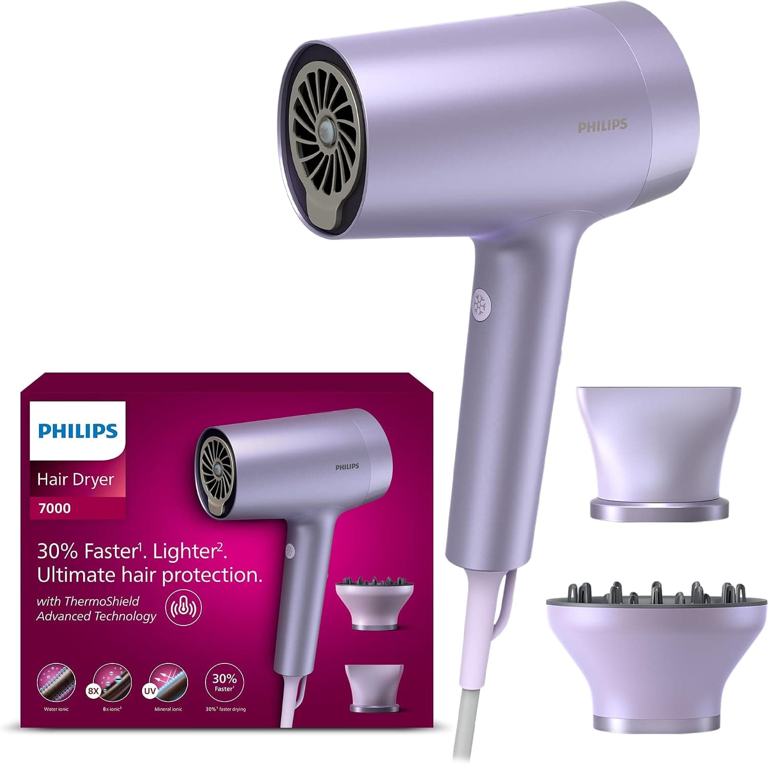 سشوار حرفهای PHILIPS با موتور AC و توان 2200W، ThermoProtect و CoolShot مدل BHD274/03 سشوار حرفهای PHILIPS با موتور AC و توان 2200W، ThermoProtect و CoolShot مدل BHD274/03