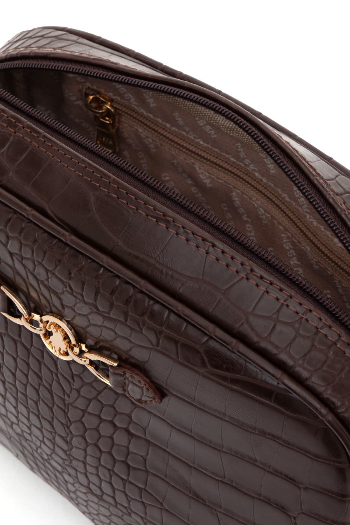 کیف دوشی زنانه U.S. Polo Assn. قهوهای طرح کروکو مدل 50317817-VR029 کیف دوشی زنانه U.S. Polo Assn. قهوهای طرح کروکو مدل 50317817-VR029