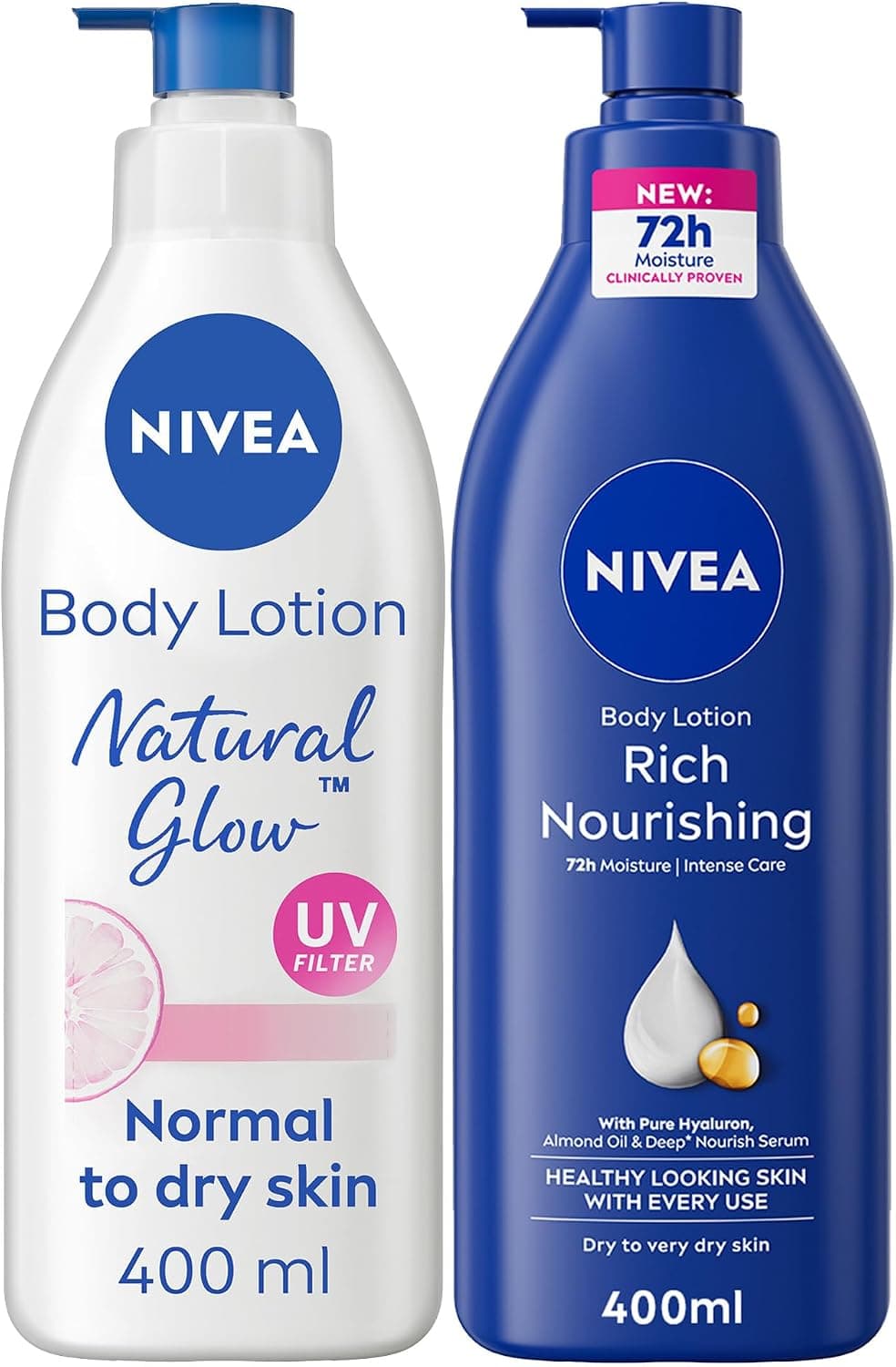 لوسیون بدن NIVEA یکنواختکننده با ویتامین C همه انواع پوست 2x400ml لوسیون بدن NIVEA یکنواختکننده با ویتامین C همه انواع پوست 2x400ml
