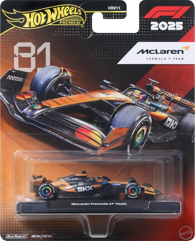 ماشین اسباببازی مسابقهای Hot Wheels Premium McLaren Oscar Piastri مدل #81 ماشین اسباببازی مسابقهای Hot Wheels Premium McLaren Oscar Piastri مدل #81
