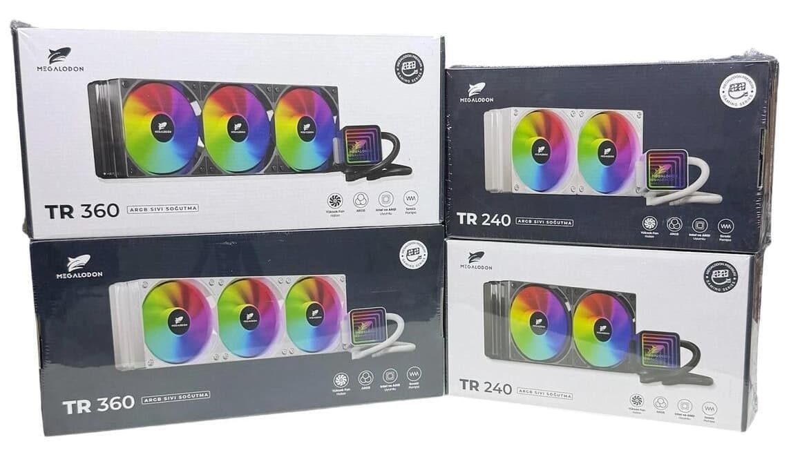 خنککننده مایع پردازنده MEGALODON مدل TR240 ARGB با نمایشگر دیجیتال دما سفید خنککننده مایع پردازنده MEGALODON مدل TR240 ARGB با نمایشگر دیجیتال دما سفید
