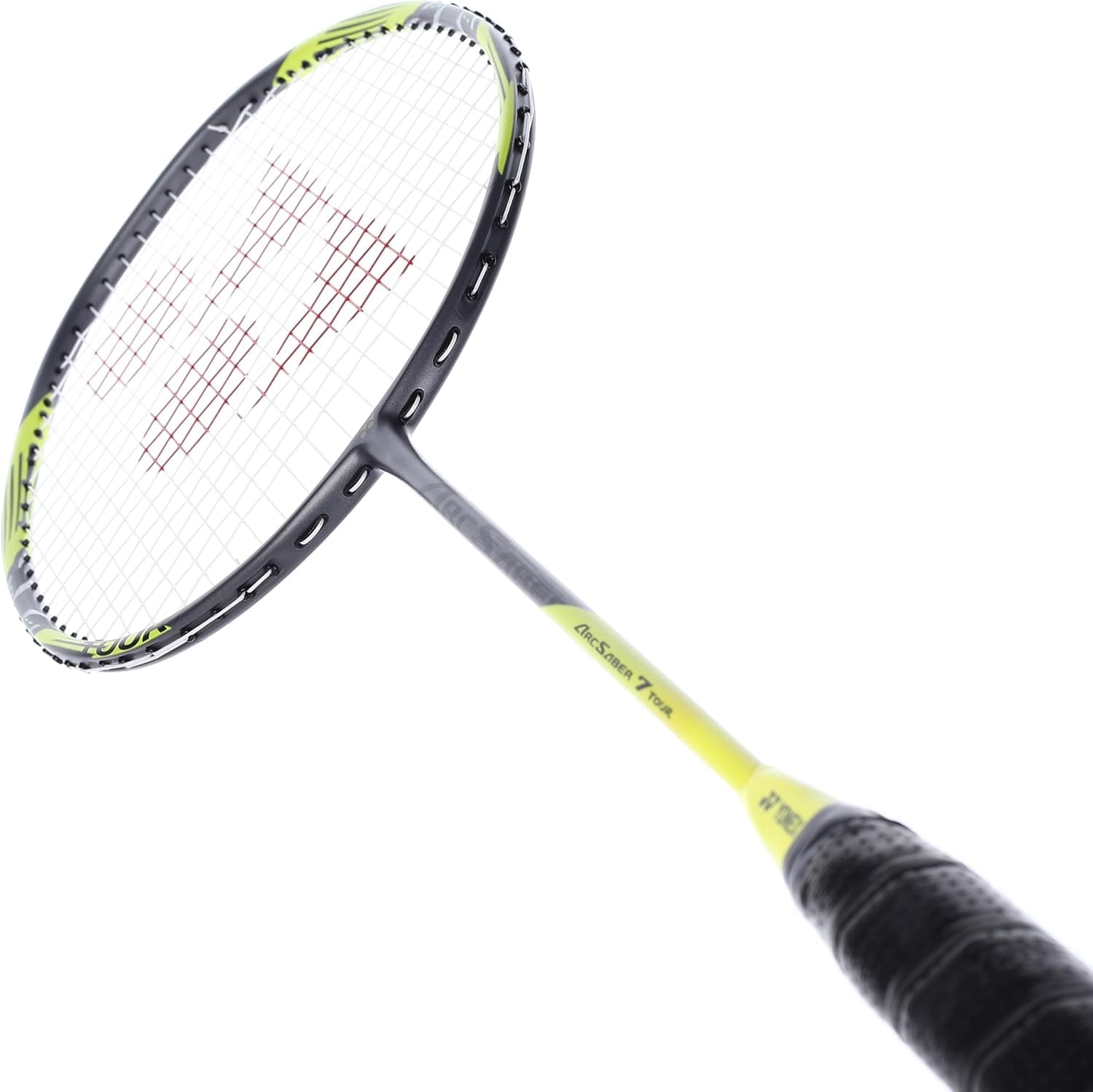 راکت بدمینتون YONEX بدون زه مدل Arcsaber 7 Tour، 4U، وزن متوسط 83 گرم، G5,6، زرد نقرهای راکت بدمینتون YONEX بدون زه مدل Arcsaber 7 Tour، 4U، وزن متوسط 83 گرم، G5,6، زرد نقرهای