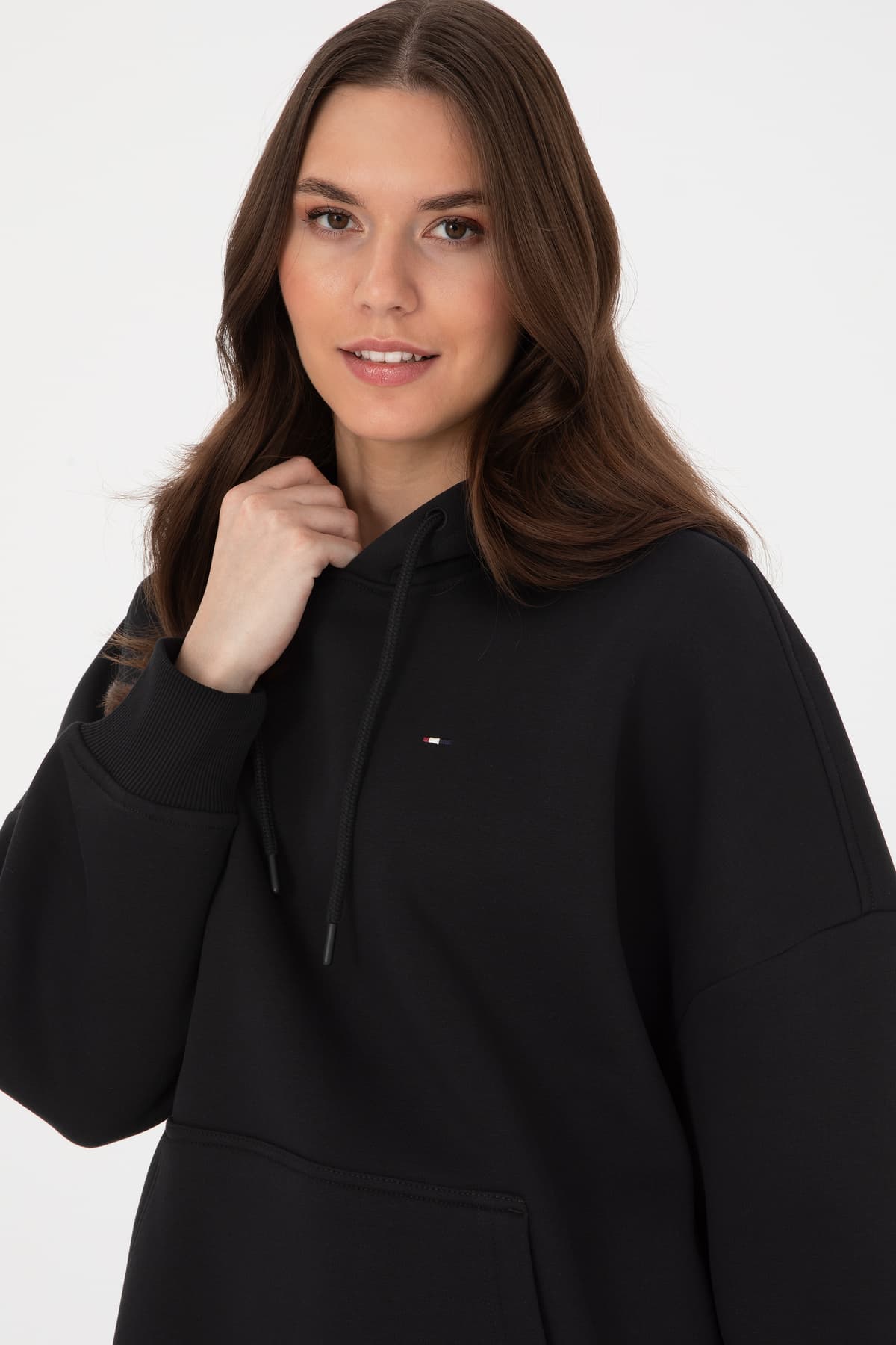 سوییشرت زنانه U.S. Polo Assn. مشکی فلیس کلاهدار مدل 50313567-VR046 سوییشرت زنانه U.S. Polo Assn. مشکی فلیس کلاهدار مدل 50313567-VR046