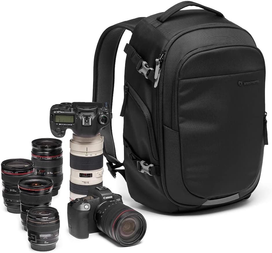 کولهپشتی دوربین و لپتاپ Manfrotto Advanced Gear III با جداکنندههای پددار قابلجابهجایی و اتصال سهپایه کولهپشتی دوربین و لپتاپ Manfrotto Advanced Gear III با جداکنندههای پددار قابلجابهجایی و اتصال سهپایه