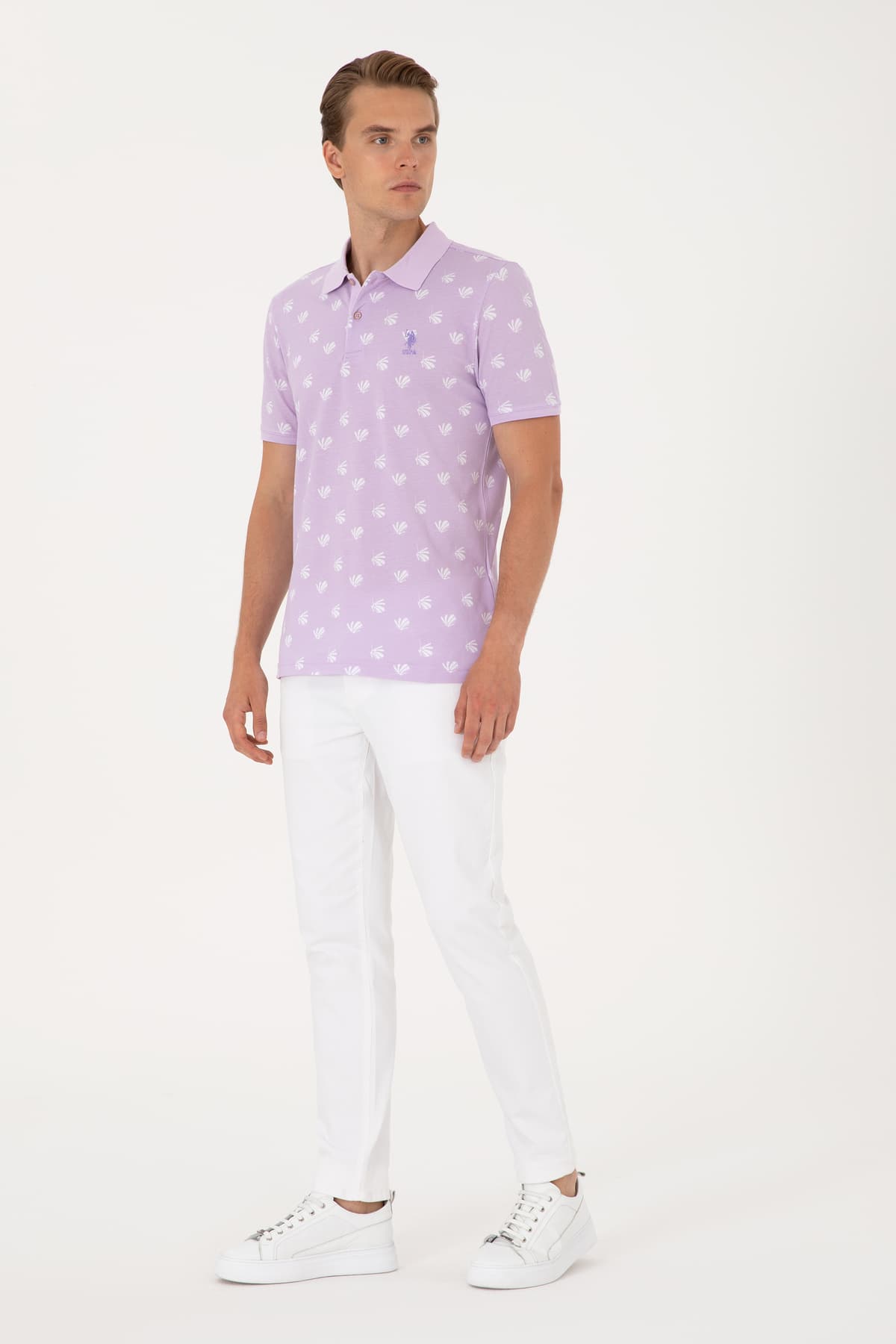 تیشرت مردانه U.S. Polo Assn. فیت معمولی بنفش یقه پولو مدل 50299661-VR034 تیشرت مردانه U.S. Polo Assn. فیت معمولی بنفش یقه پولو مدل 50299661-VR034