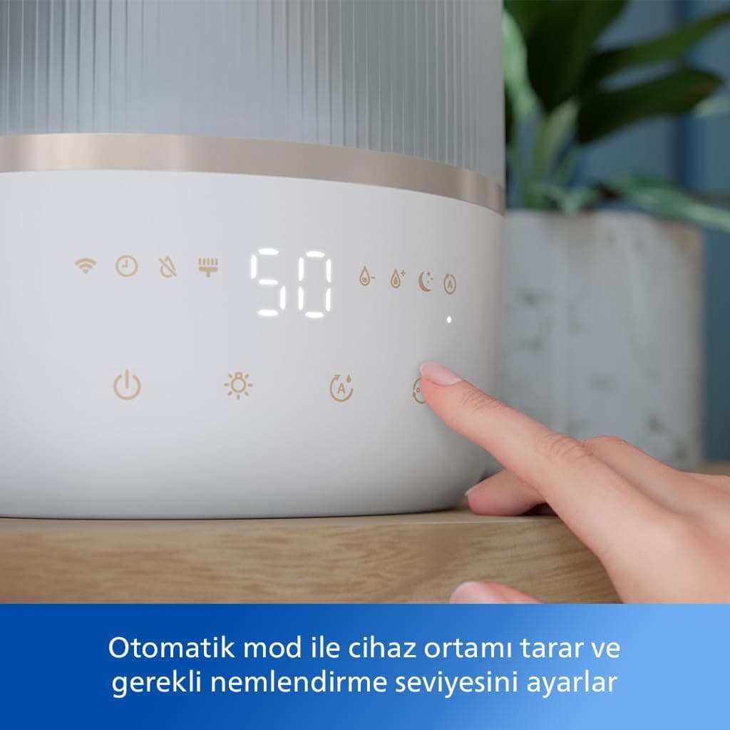 رطوبتساز هوا PHILIPS مناسب اتاقهای تا 41 m2 با 32 ساعت کارکرد و رایحهدرمانی SkyMist سفید مدل HU1510/04 رطوبتساز هوا PHILIPS مناسب اتاقهای تا 41 m2 با 32 ساعت کارکرد و رایحهدرمانی SkyMist سفید مدل HU1510/04