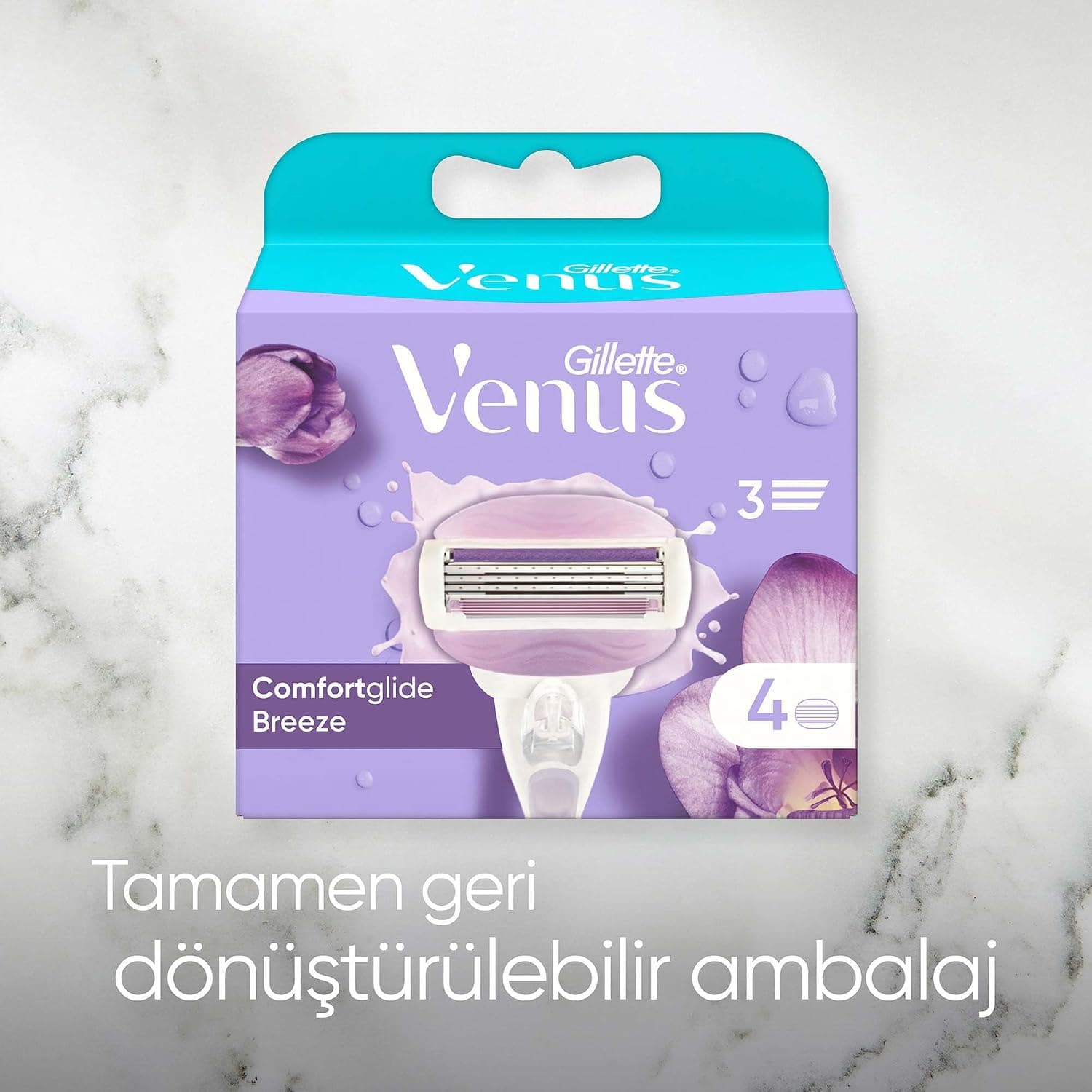 یدک تیغ اصلاح زنانه Gillette Venus Breeze بسته 4 عددی یدک تیغ اصلاح زنانه Gillette Venus Breeze بسته 4 عددی