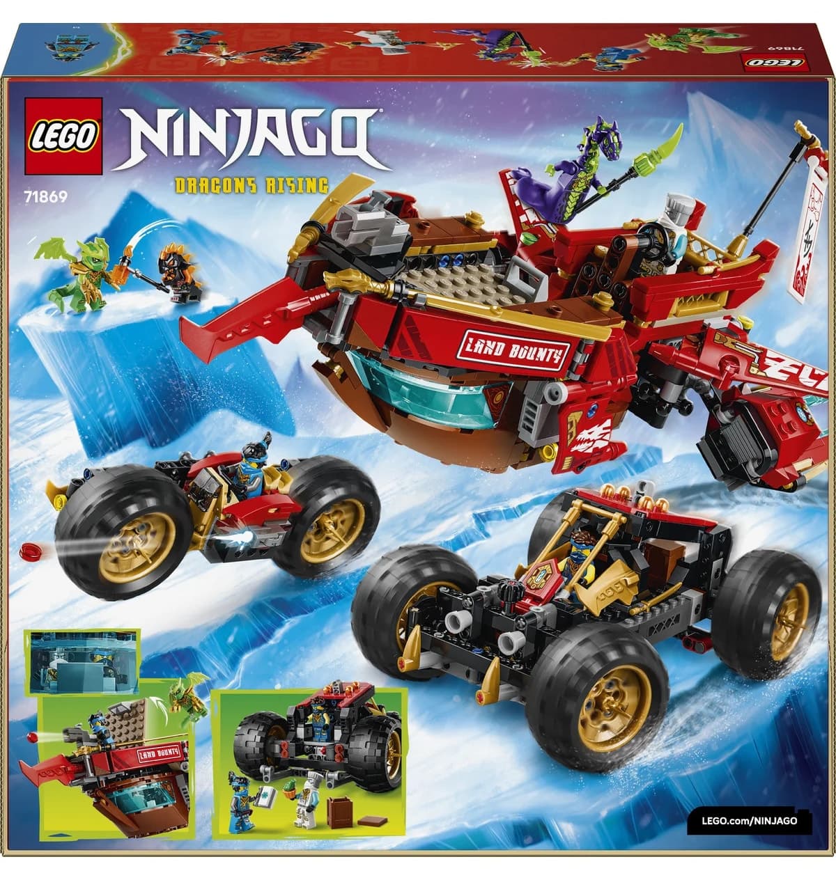 لگو NINJAGO کشتی زمینی مدل 71869 با 1214 قطعه لگو NINJAGO کشتی زمینی مدل 71869 با 1214 قطعه