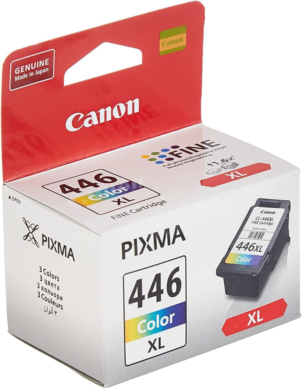 کارتریج جوهر رنگی Canon با ظرفیت چاپ تا 300 صفحه A4 مدل Cl 446XL کارتریج جوهر رنگی Canon با ظرفیت چاپ تا 300 صفحه A4 مدل Cl 446XL