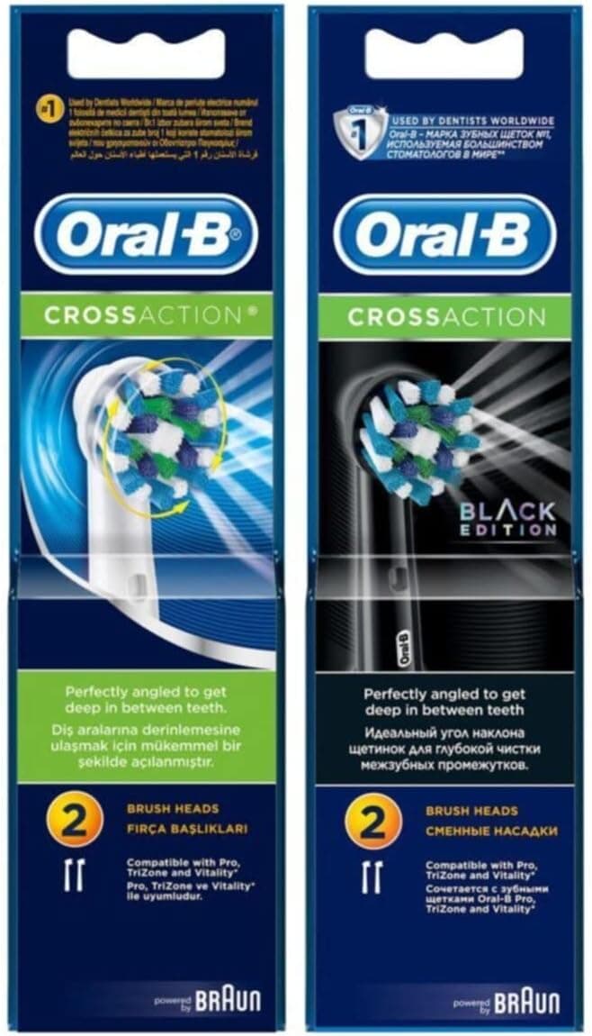 سری یدکی مسواک Oral-B Cross Action دو عددی + Cross Action مشکی دو عددی سری یدکی مسواک Oral-B Cross Action دو عددی + Cross Action مشکی دو عددی