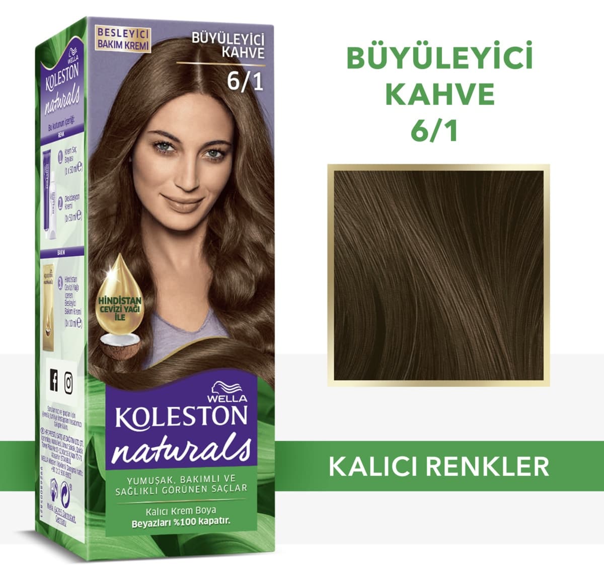 رنگ مو زنانه Wella قهوهای جذاب Koleston Naturals مدل 6/1 رنگ مو زنانه Wella قهوهای جذاب Koleston Naturals مدل 6/1