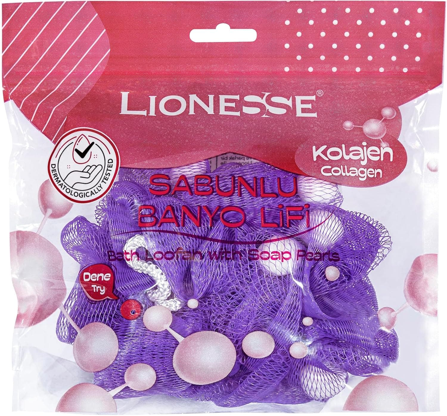 لیف حمام صابوندار کلاژن Lionesse مدل 950 لیف حمام صابوندار کلاژن Lionesse مدل 950