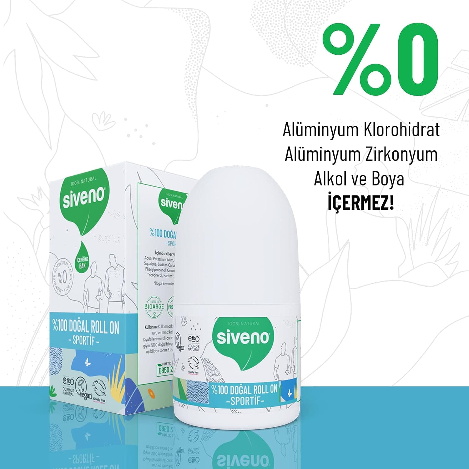 دئودورانت رولآن ورزشی Siveno %100 طبیعی گیاهی ضد بوی عرق بدون لک وگان 50 ml دئودورانت رولآن ورزشی Siveno %100 طبیعی گیاهی ضد بوی عرق بدون لک وگان 50 ml