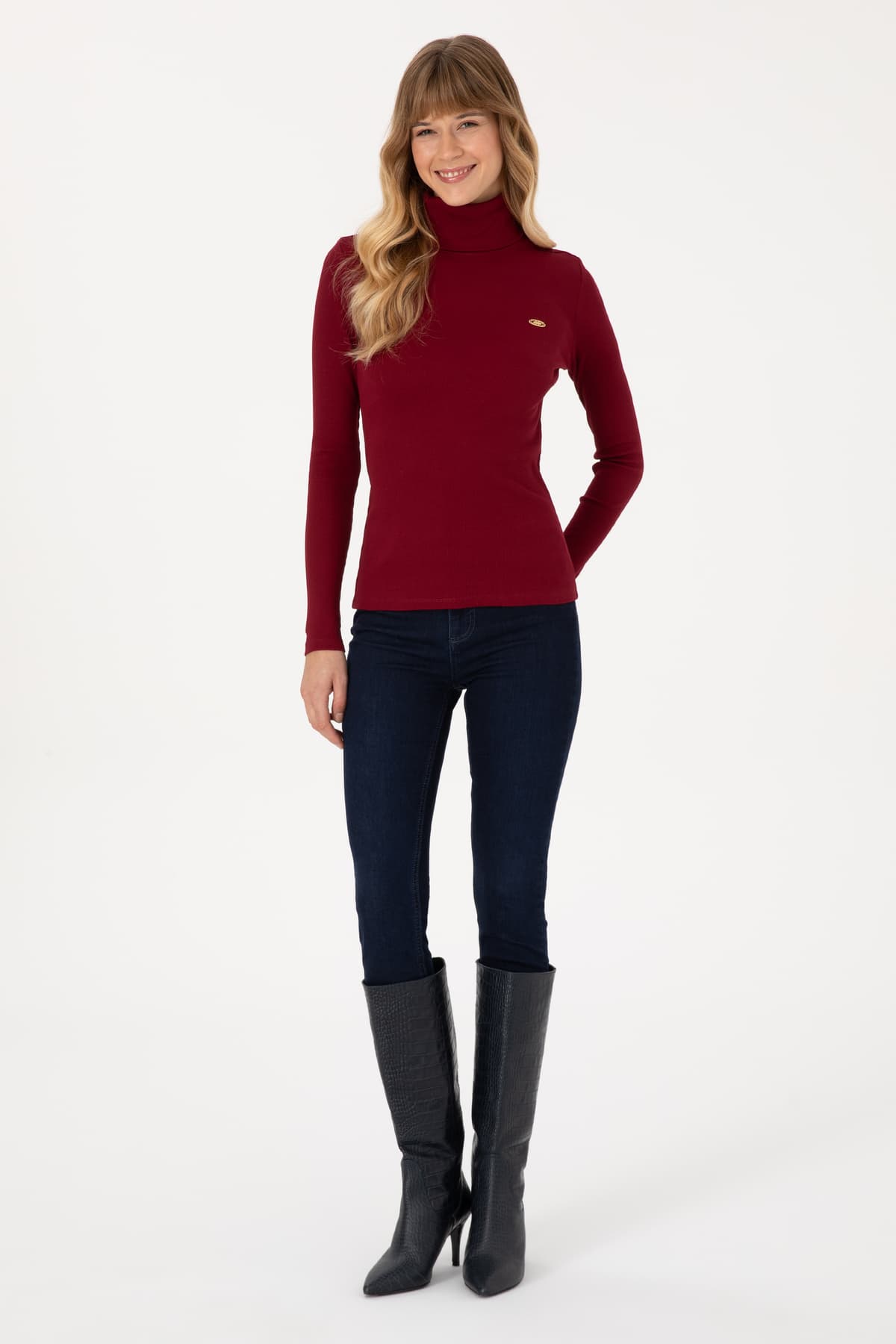سوئیشرت زنانه U.S. Polo Assn. بوردو یقه ماهیگیری مدل 50313430-VR014 سوئیشرت زنانه U.S. Polo Assn. بوردو یقه ماهیگیری مدل 50313430-VR014