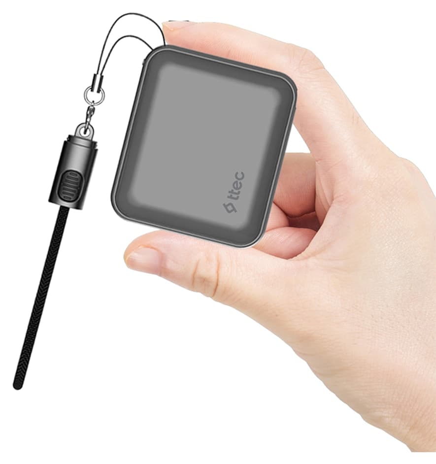 پاوربانک Ttec Recharger Mini 10000mAh 22.5W PD کابل داخلی USB-C خاکستری فضایی مدل 2BB265UG پاوربانک Ttec Recharger Mini 10000mAh 22.5W PD کابل داخلی USB-C خاکستری فضایی مدل 2BB265UG