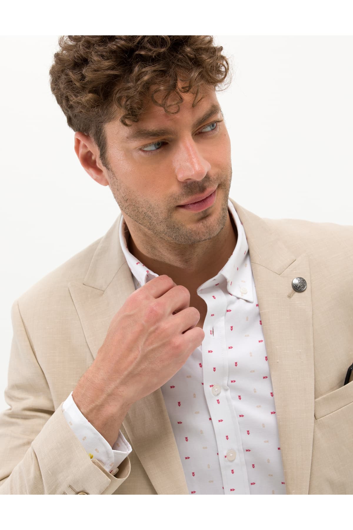 کت مردانه Pierre Cardin بژ Ex. Slim Fit کتان مخلوط مدل 50264886-VR011 کت مردانه Pierre Cardin بژ Ex. Slim Fit کتان مخلوط مدل 50264886-VR011