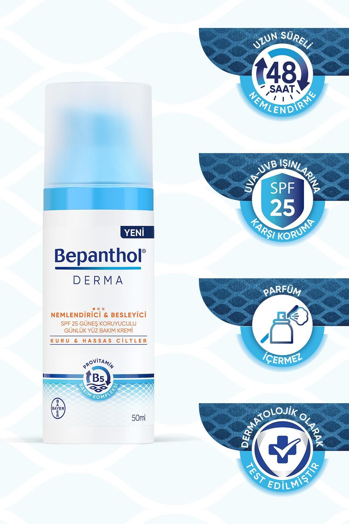 کرم مرطوبکننده روزانه صورت Bepanthol SPF25 50ml و ژل پاککننده صورت 200ml با کیف مخملی کرم مرطوبکننده روزانه صورت Bepanthol SPF25 50ml و ژل پاککننده صورت 200ml با کیف مخملی