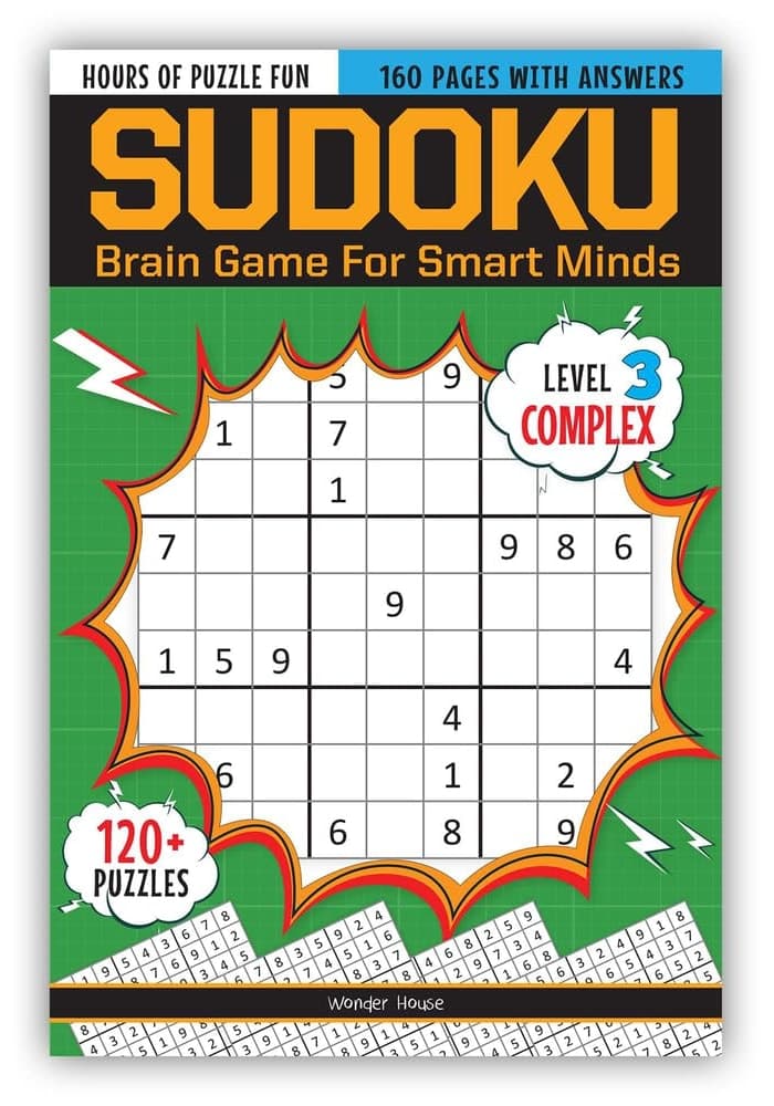 کتاب سودوکو Wonder House Books سطح 3 پیچیده با بیش از 120 معما برای کودکان کتاب سودوکو Wonder House Books سطح 3 پیچیده با بیش از 120 معما برای کودکان