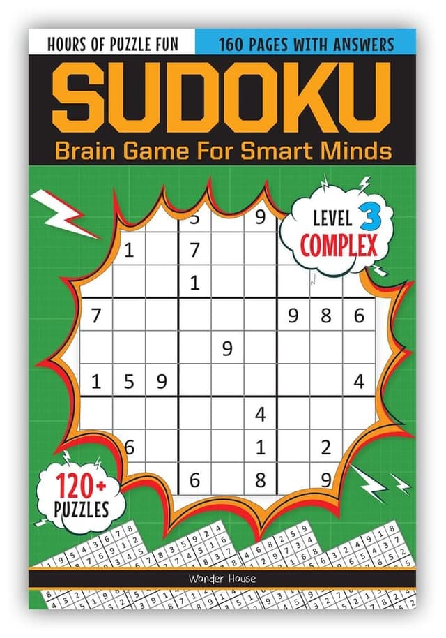 کتاب سودوکو Wonder House Books سطح 3 پیچیده با بیش از 120 معما برای کودکان کتاب سودوکو Wonder House Books سطح 3 پیچیده با بیش از 120 معما برای کودکان
