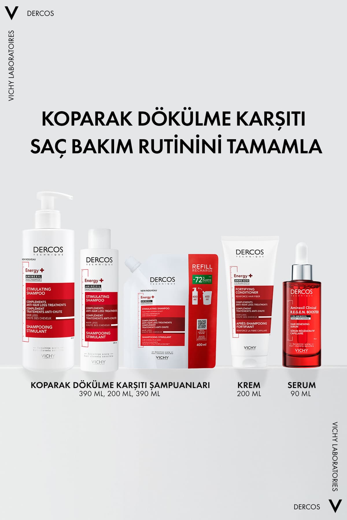 شامپو ضدریزش ناشی از شکنندگی حاوی نیاسینامید Vichy Dercos Energisant ENERGY+ 400 ml شامپو ضدریزش ناشی از شکنندگی حاوی نیاسینامید Vichy Dercos Energisant ENERGY+ 400 ml