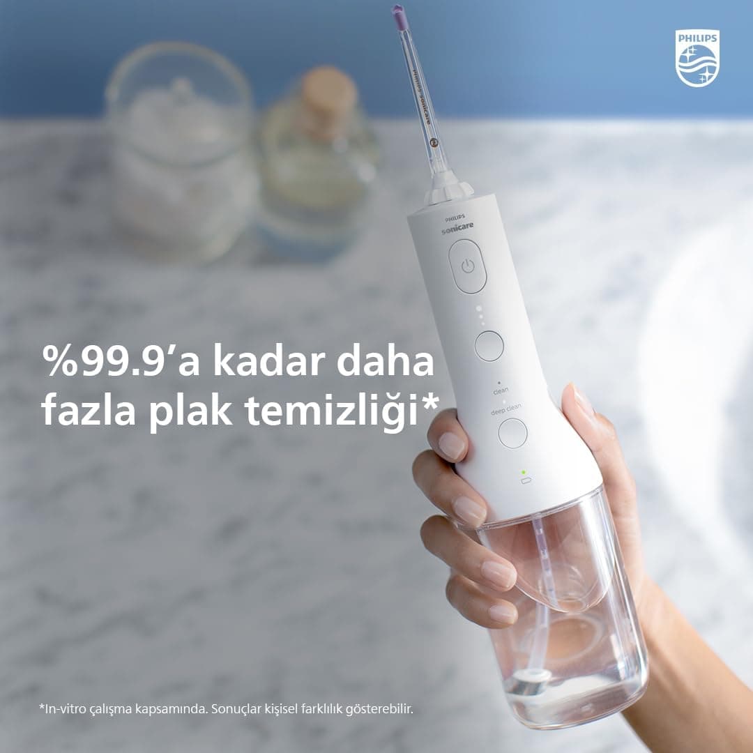 دستگاه شستشوی دهان بیسیم Philips Sonicare Power Flosser 3000 سفید مدل HX3826/31 دستگاه شستشوی دهان بیسیم Philips Sonicare Power Flosser 3000 سفید مدل HX3826/31